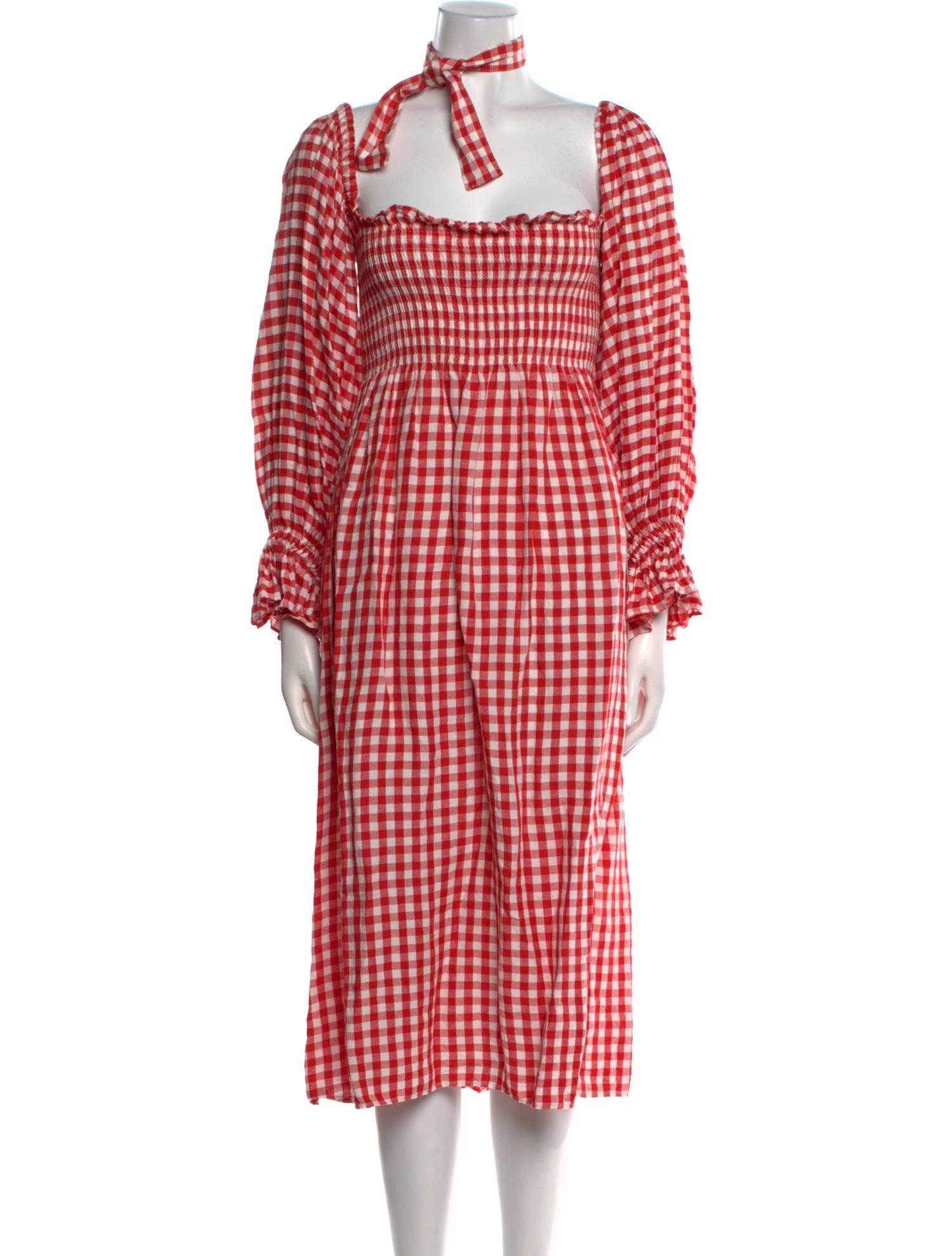 Sleeper Plaid Print Midi Length Dress