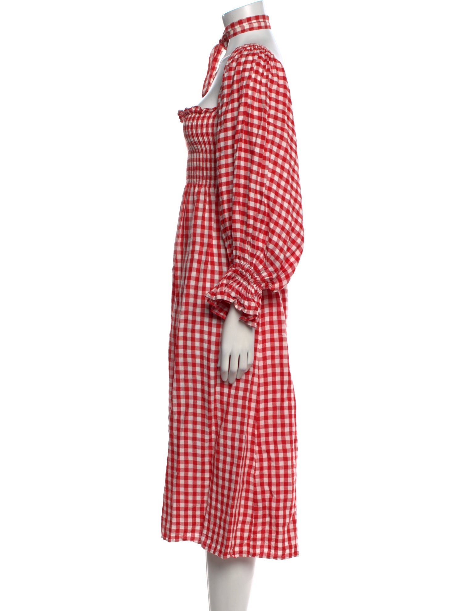 Sleeper Plaid Print Midi Length Dress