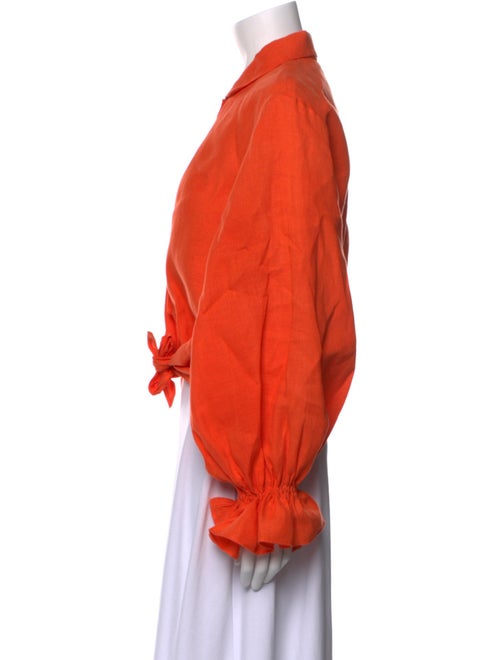 Sleeper Linen Long Sleeve Button-Up Top