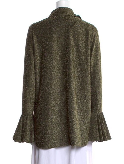 Sleeper Nylon Printed Button-Up Top