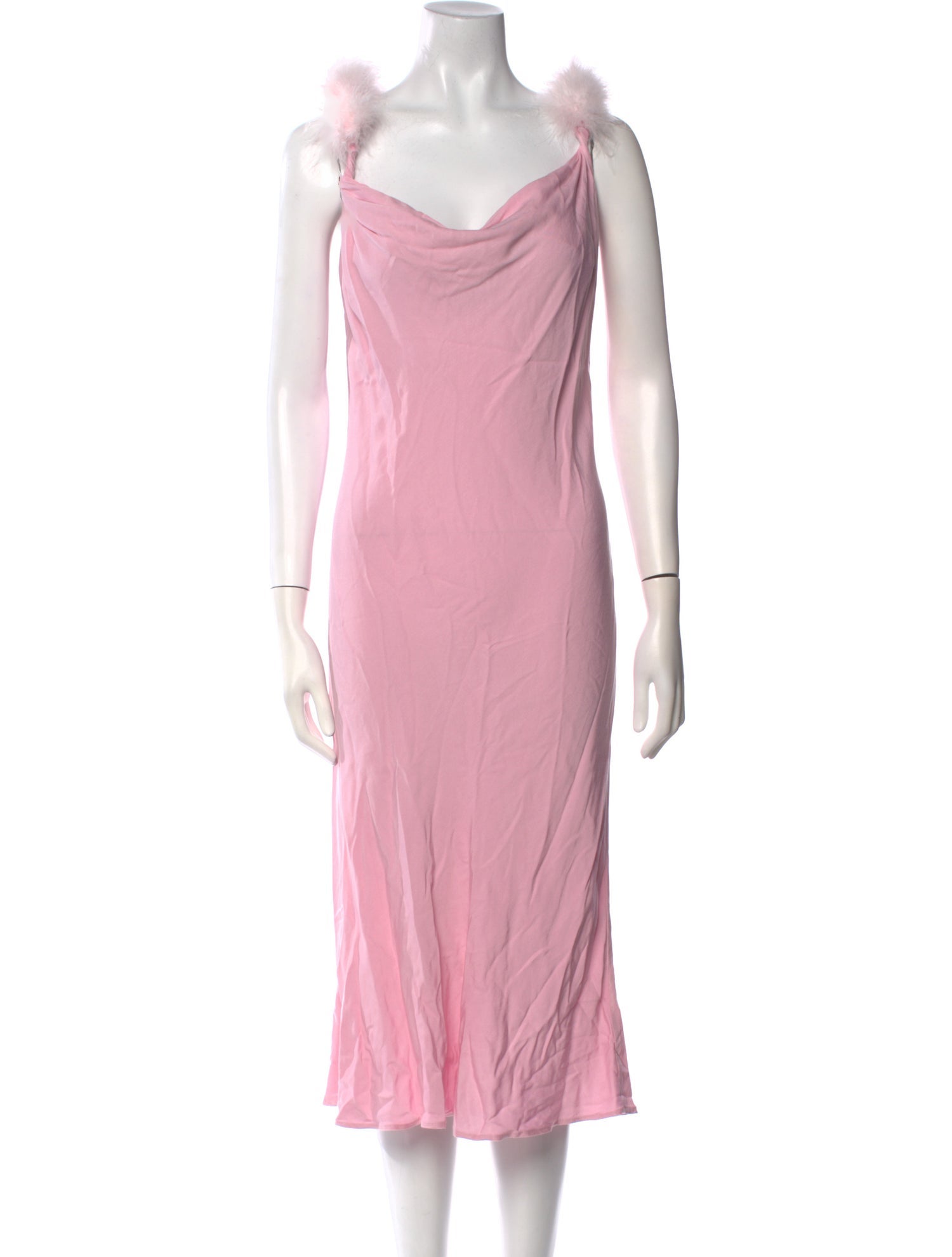 Sleeper Cowl Neck Midi Length Dress