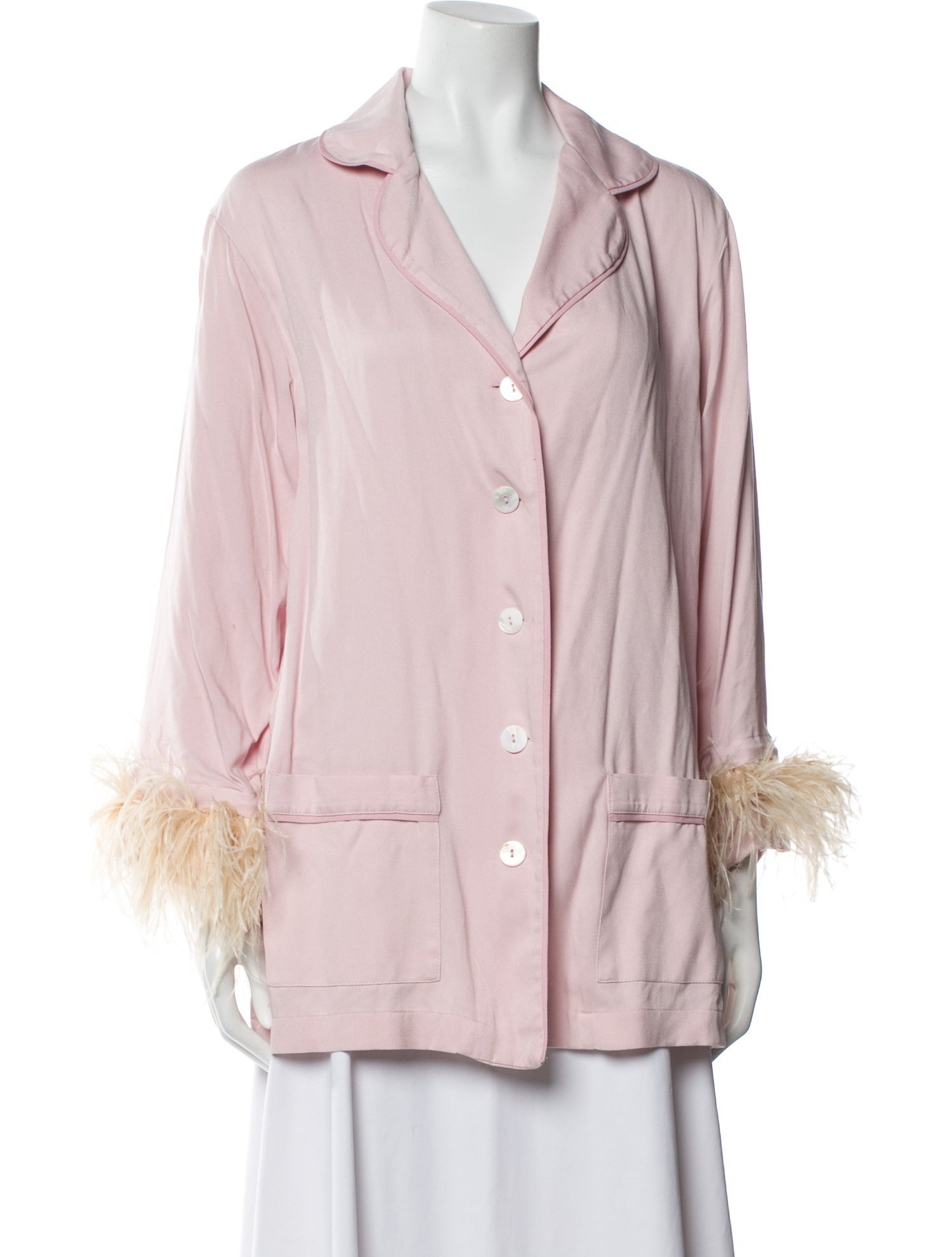 Sleeper Long Sleeve Button-Up Top