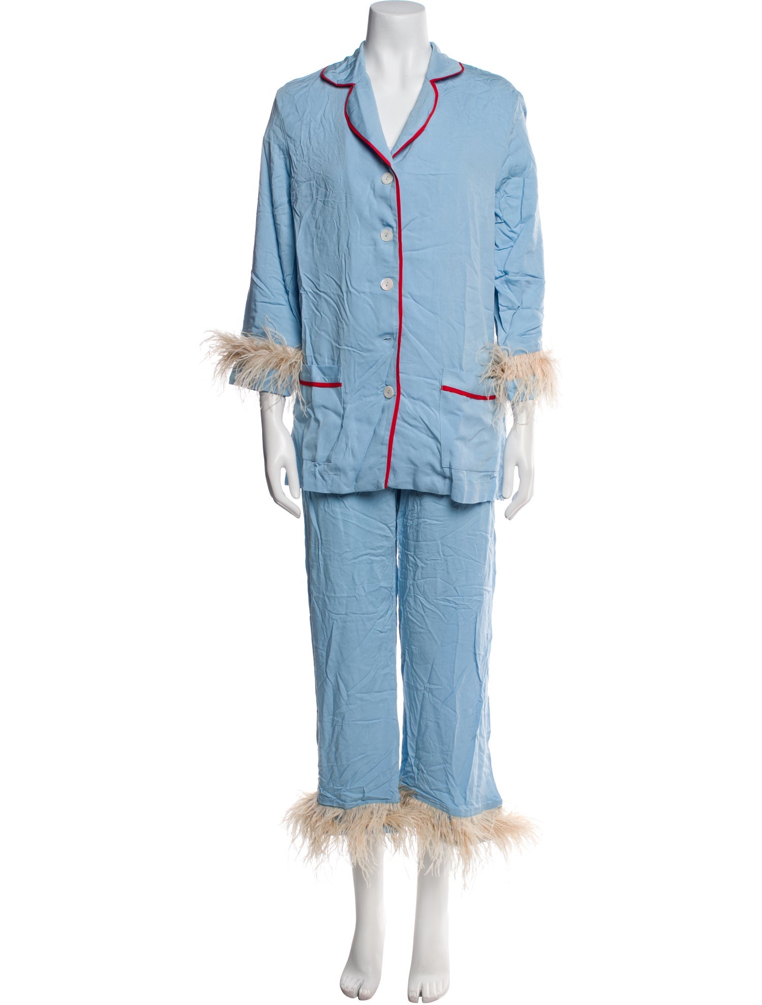 Sleeper Feather Trim Lounge Set