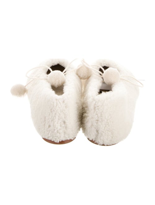 Sleeper Shearling Pom-Pom Embellishments Flats