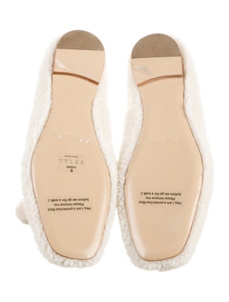 Sleeper Shearling Pom-Pom Embellishments Flats