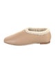 Sleeper Leather Faux Fur Trim Flats