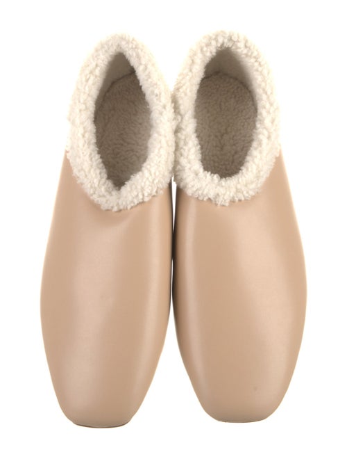 Sleeper Leather Faux Fur Trim Flats