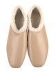 Sleeper Leather Faux Fur Trim Flats
