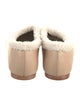 Sleeper Leather Faux Fur Trim Flats