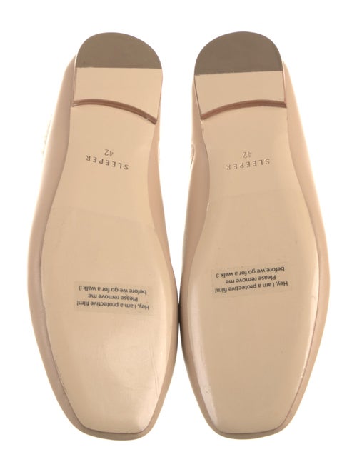 Sleeper Leather Faux Fur Trim Flats