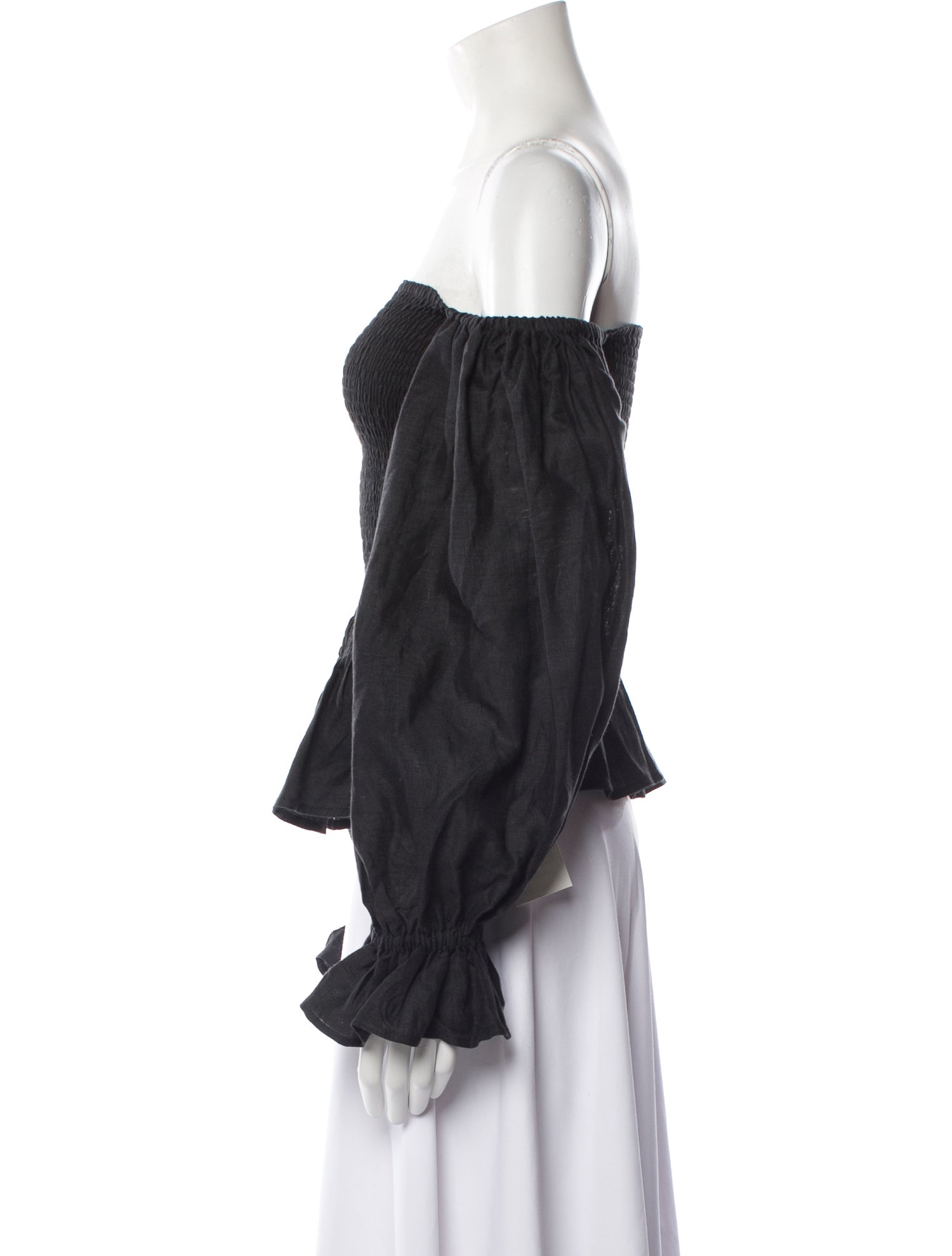 Sleeper Linen Off-The-Shoulder Blouse