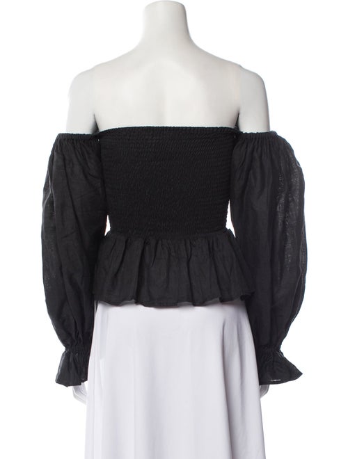 Sleeper Linen Off-The-Shoulder Blouse