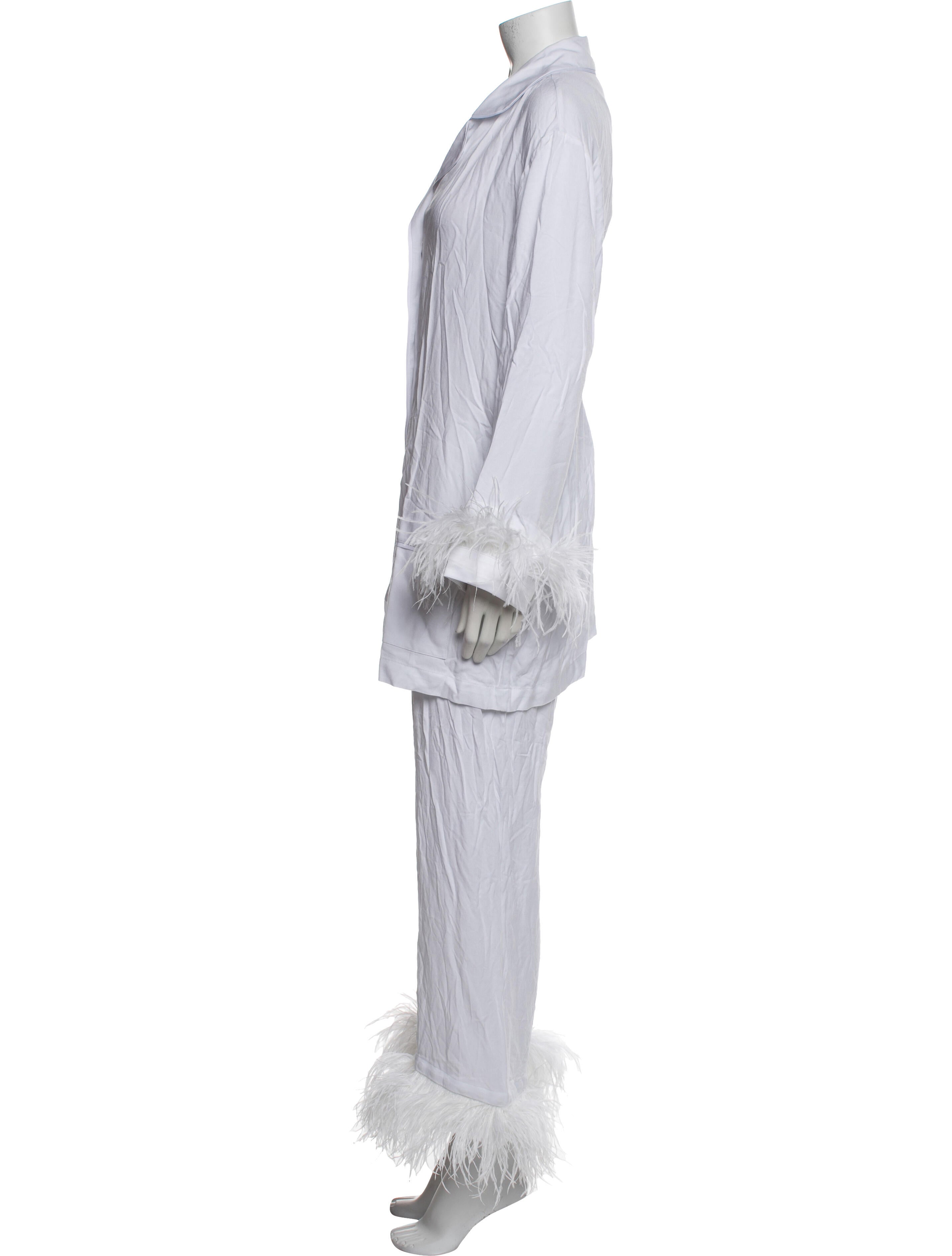 Sleeper Feather Trim Pant Set