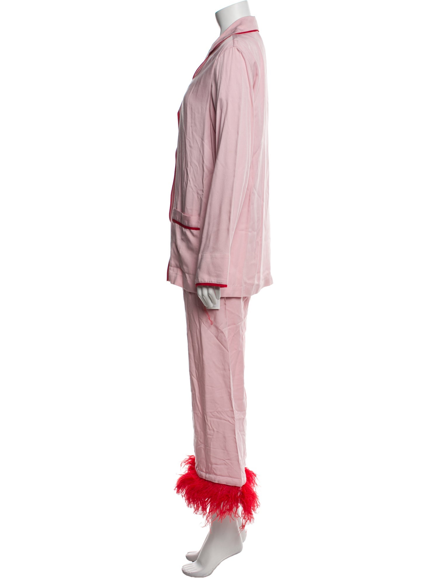 Sleeper Feather Trim Pant Set