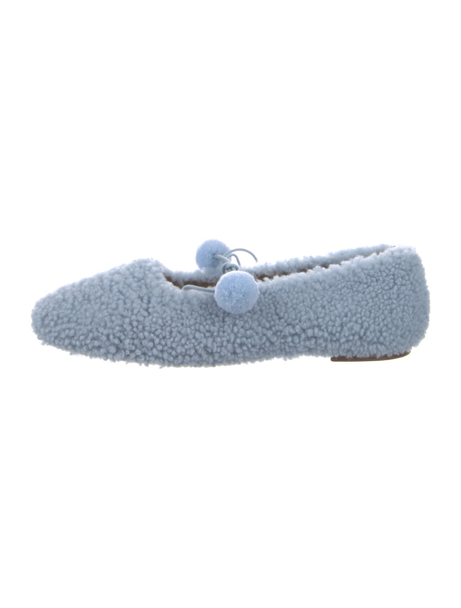 Sleeper Faux Fur Pom-Pom Embellishments Flats