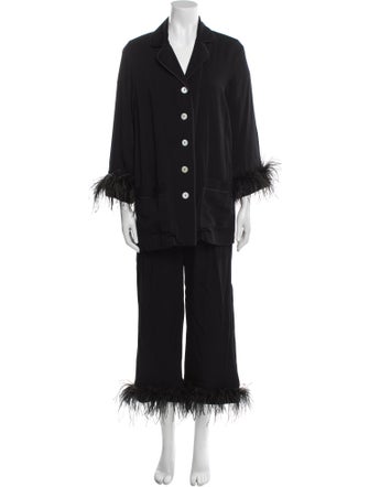 Sleeper Feather Trim Pajamas