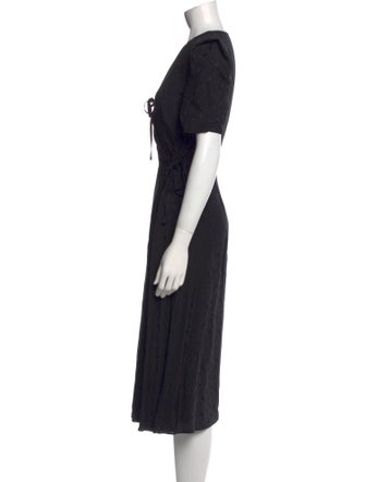 Sleeper V-Neck Knee-Length Dress
