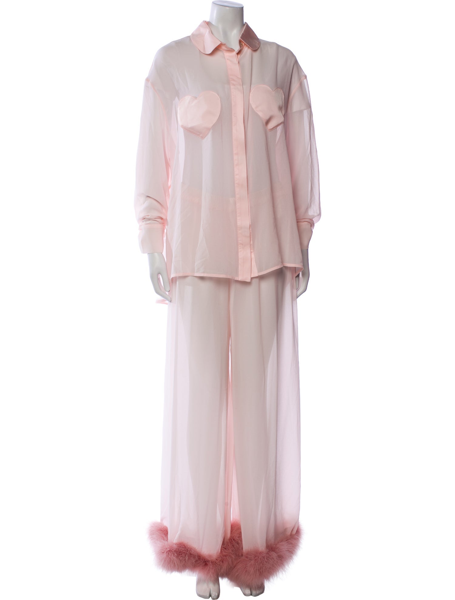 Sleeper Fur Trim Pajamas