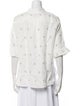 Sleeper Linen Printed Button-Up Top