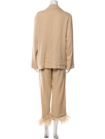 Sleeper Feather Trim Pajamas