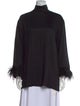 Sleeper Mock Neck Three-Quarter Sleeve Blouse