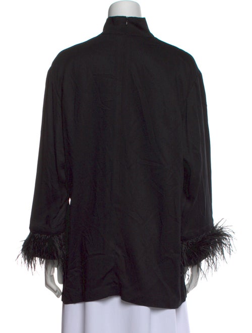 Sleeper Mock Neck Three-Quarter Sleeve Blouse