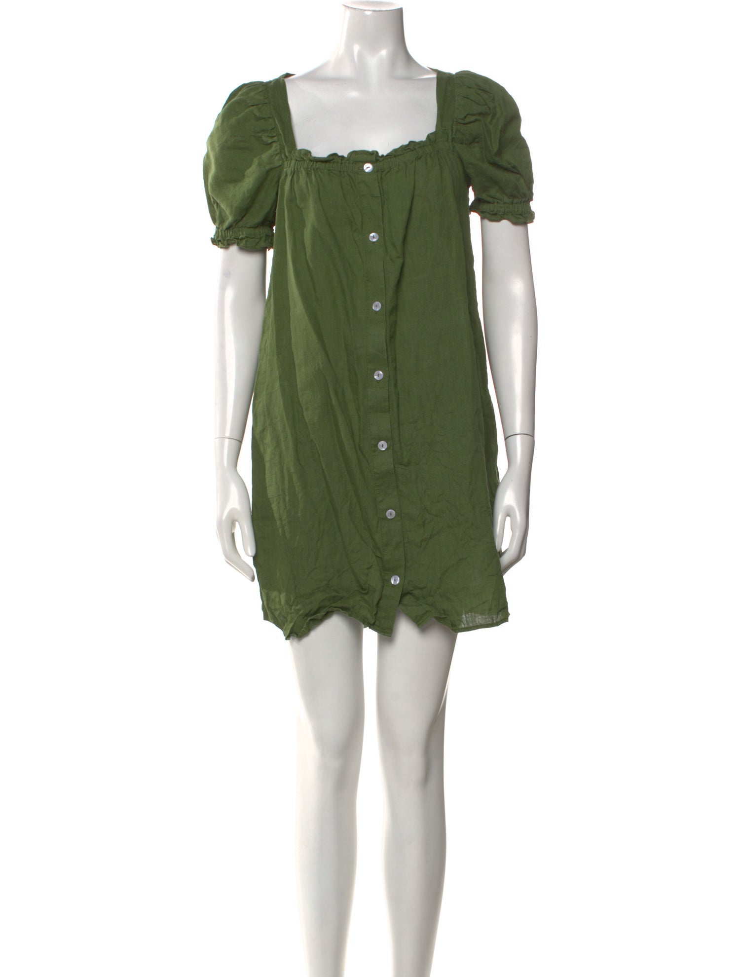 Sleeper Square Neckline Mini Dress