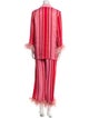 Sleeper Striped Feather Trim Pajamas