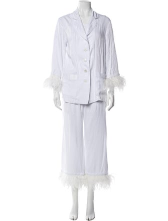 Sleeper Feather Trim Pajamas