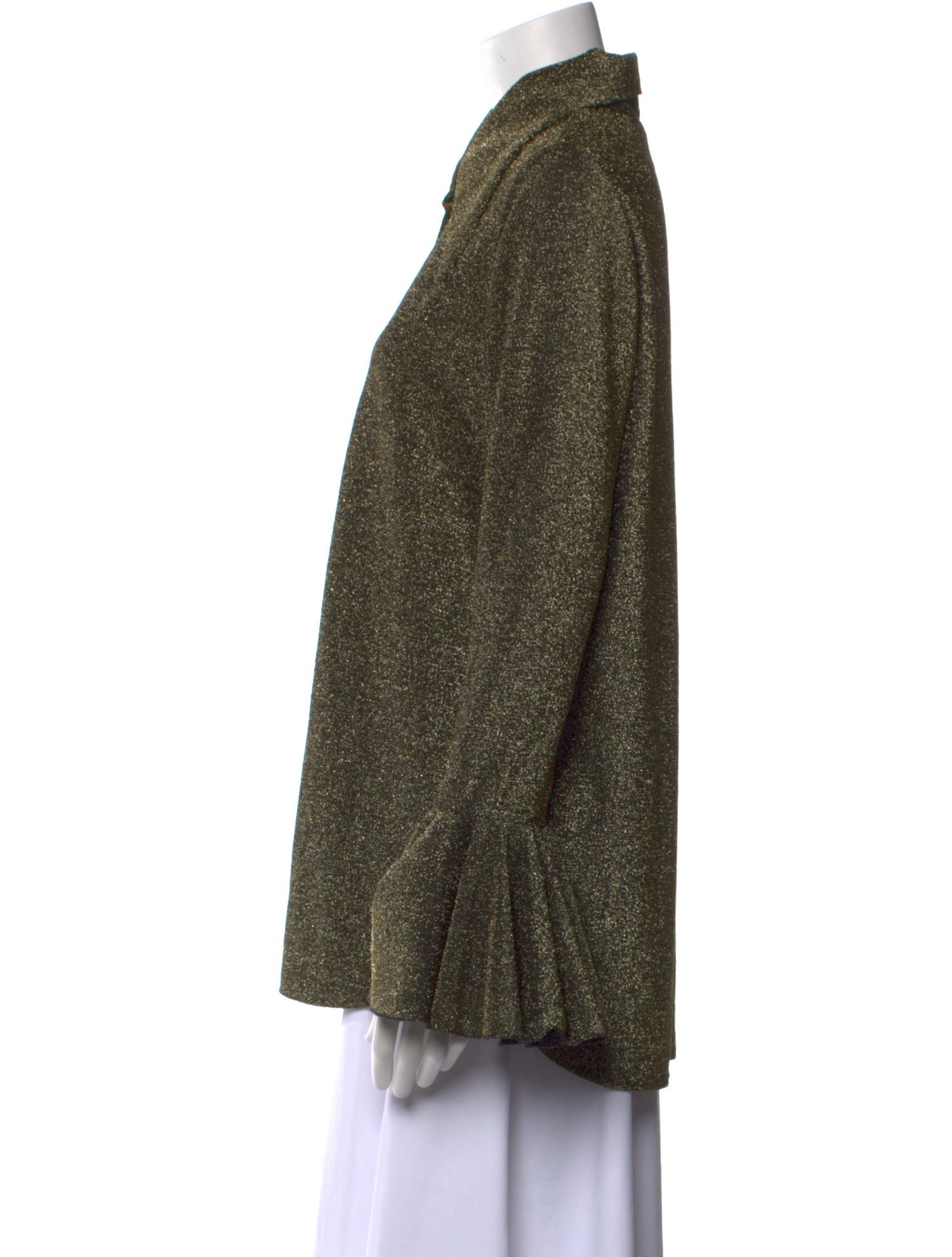 Sleeper Printed Long Sleeve Button-Up Top