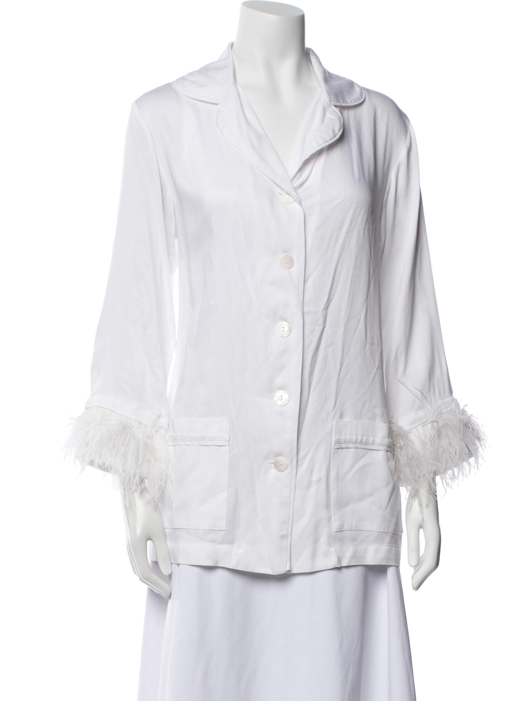 Sleeper Three-Quarter Sleeve Button-Up Top