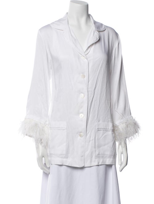 Sleeper Three-Quarter Sleeve Button-Up Top