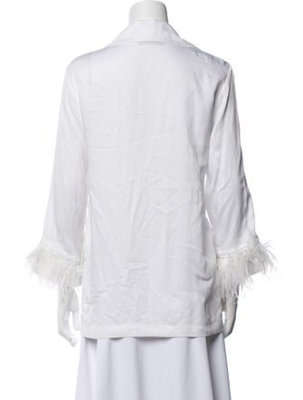 Sleeper Three-Quarter Sleeve Button-Up Top