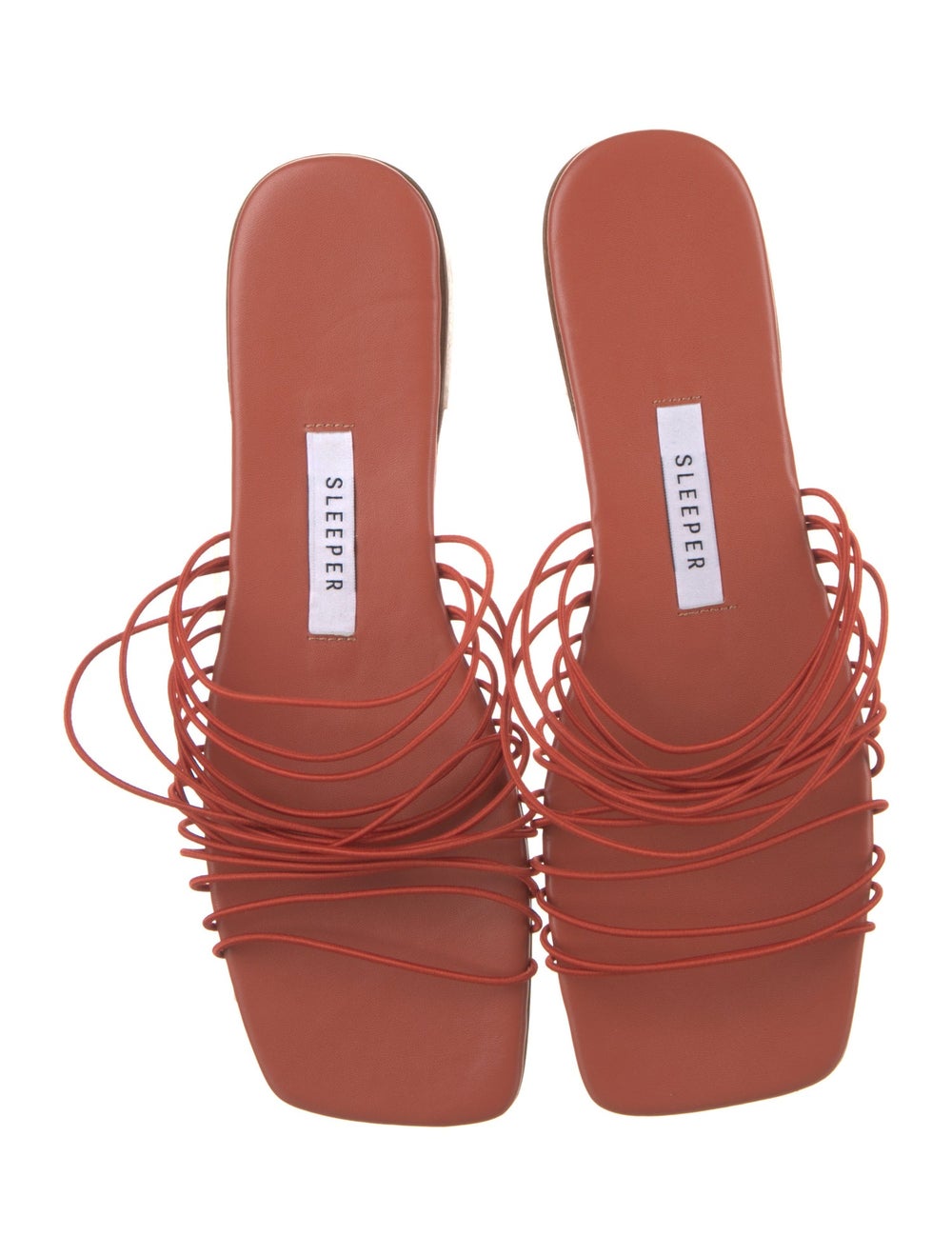 Sleeper Leather Slides Orange Multistrap - image 3