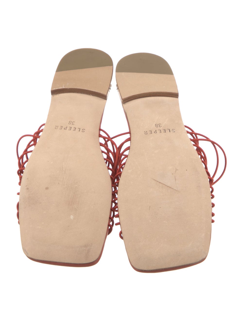 Sleeper Leather Slides Orange Multistrap - image 5