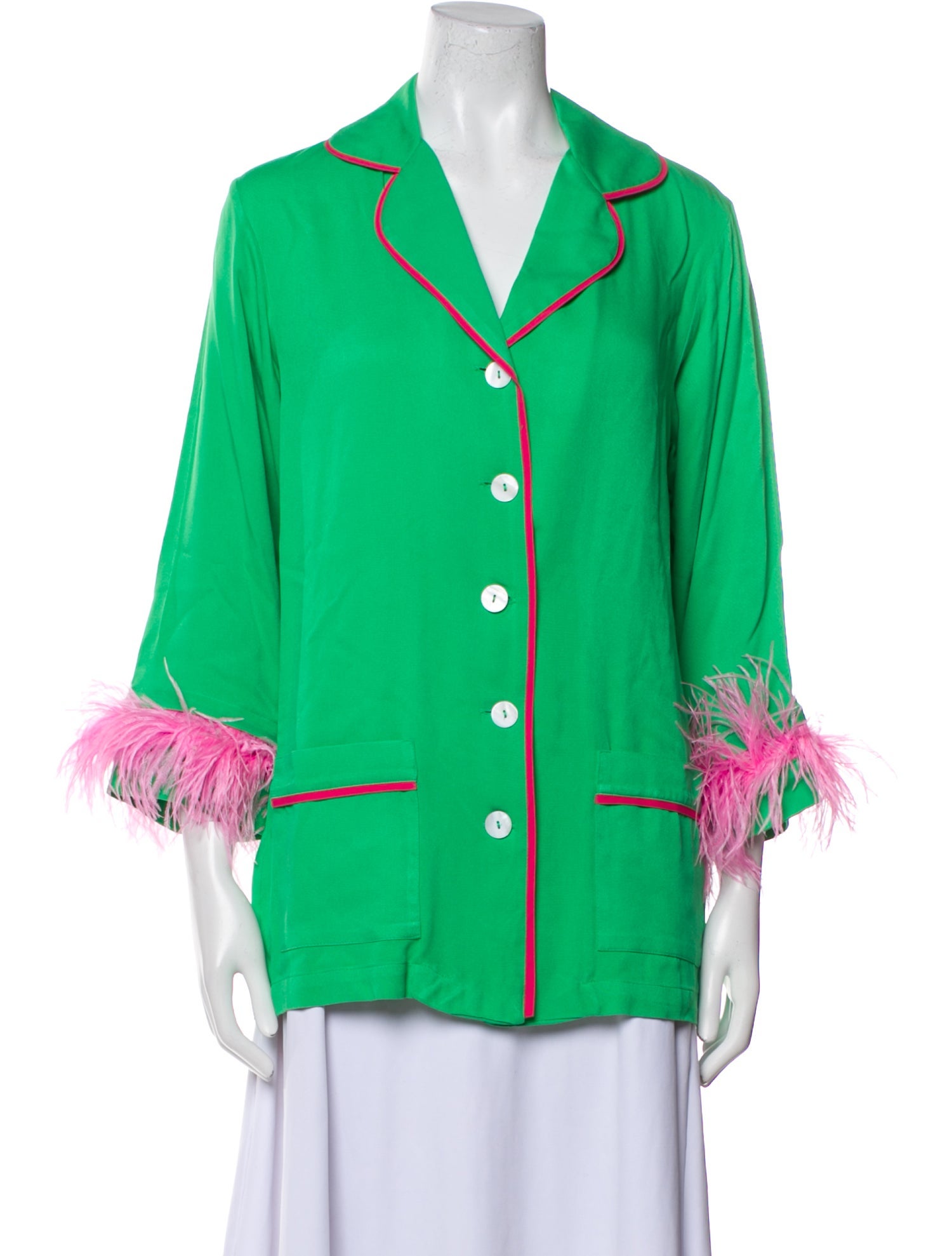 Sleeper Feather Trim Pajamas