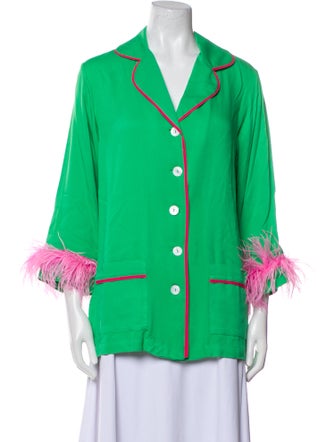 Sleeper Feather Trim Pajamas