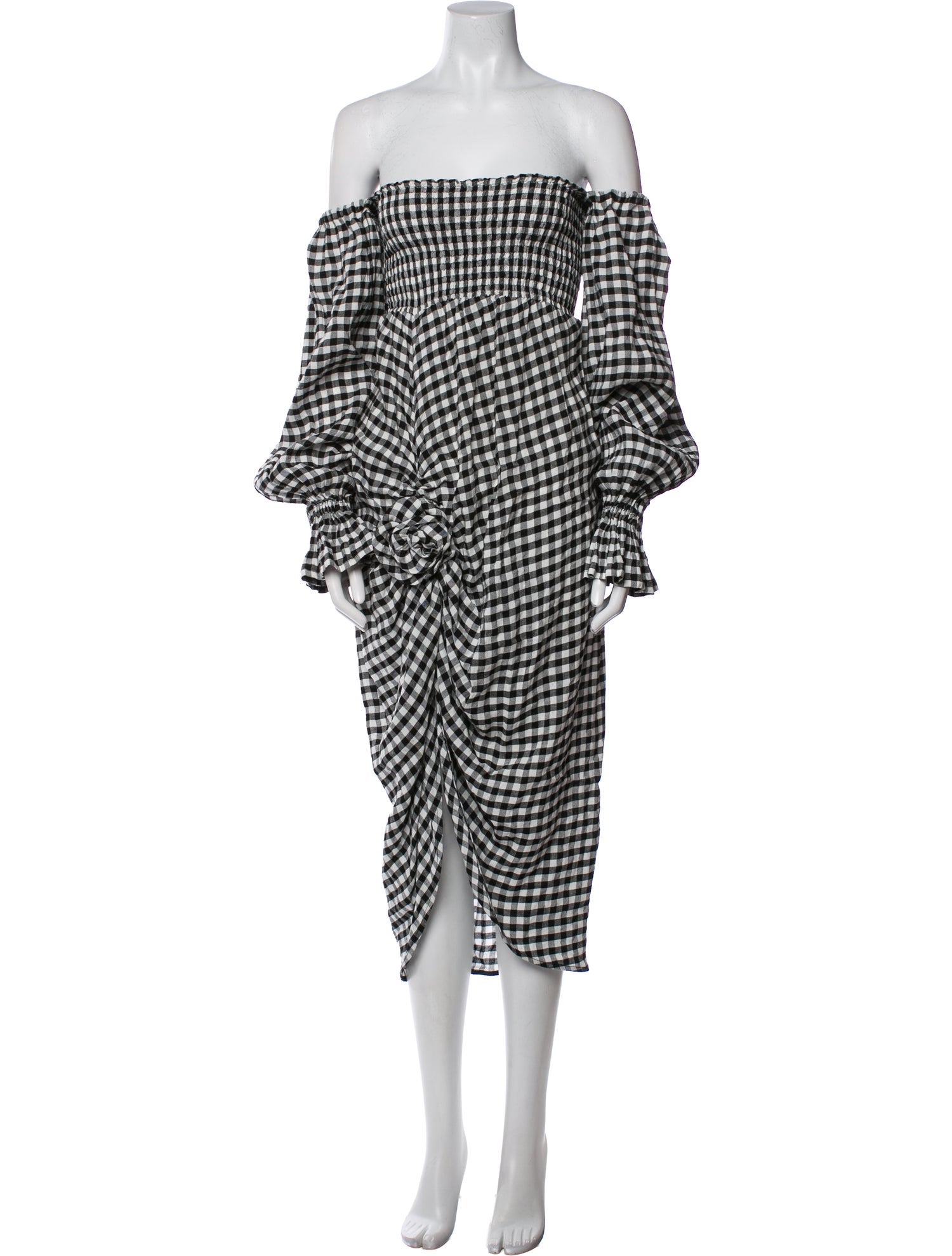 Sleeper Plaid Print Midi Length Dress