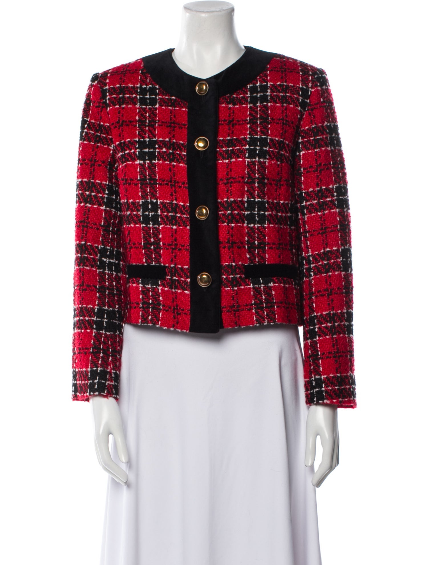 Sleeper Plaid Print Evening Jacket
