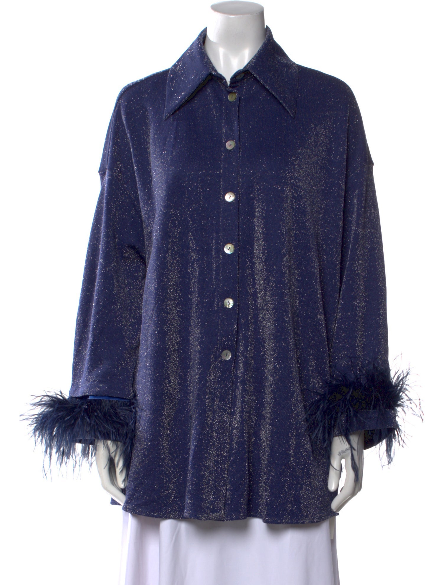 Sleeper Long Sleeve Button-Up Top