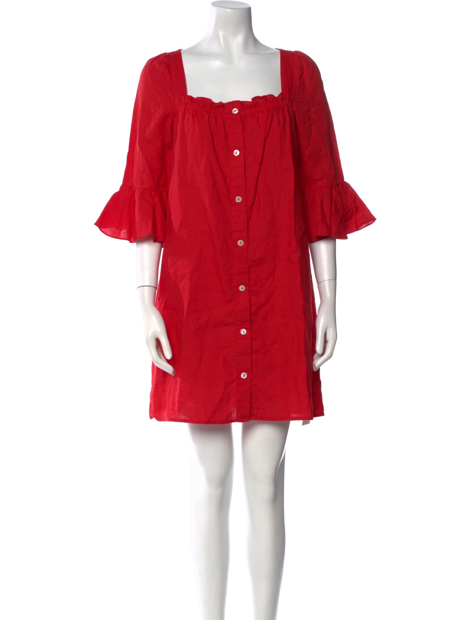 Sleeper Square Neckline Mini Dress