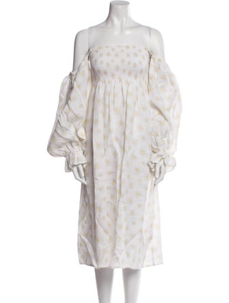 Sleeper Linen Midi Length Dress