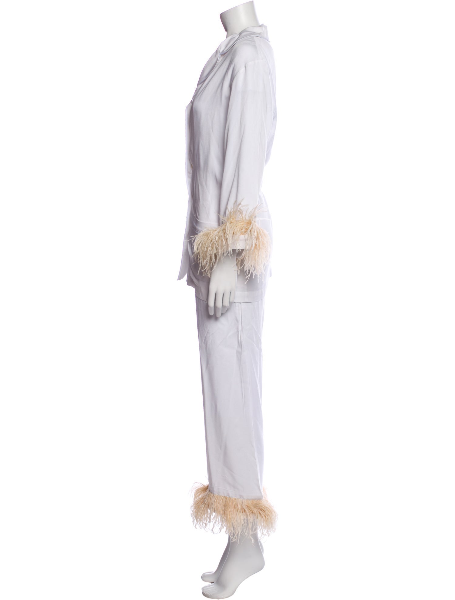 Sleeper Feather Trim Pant Set