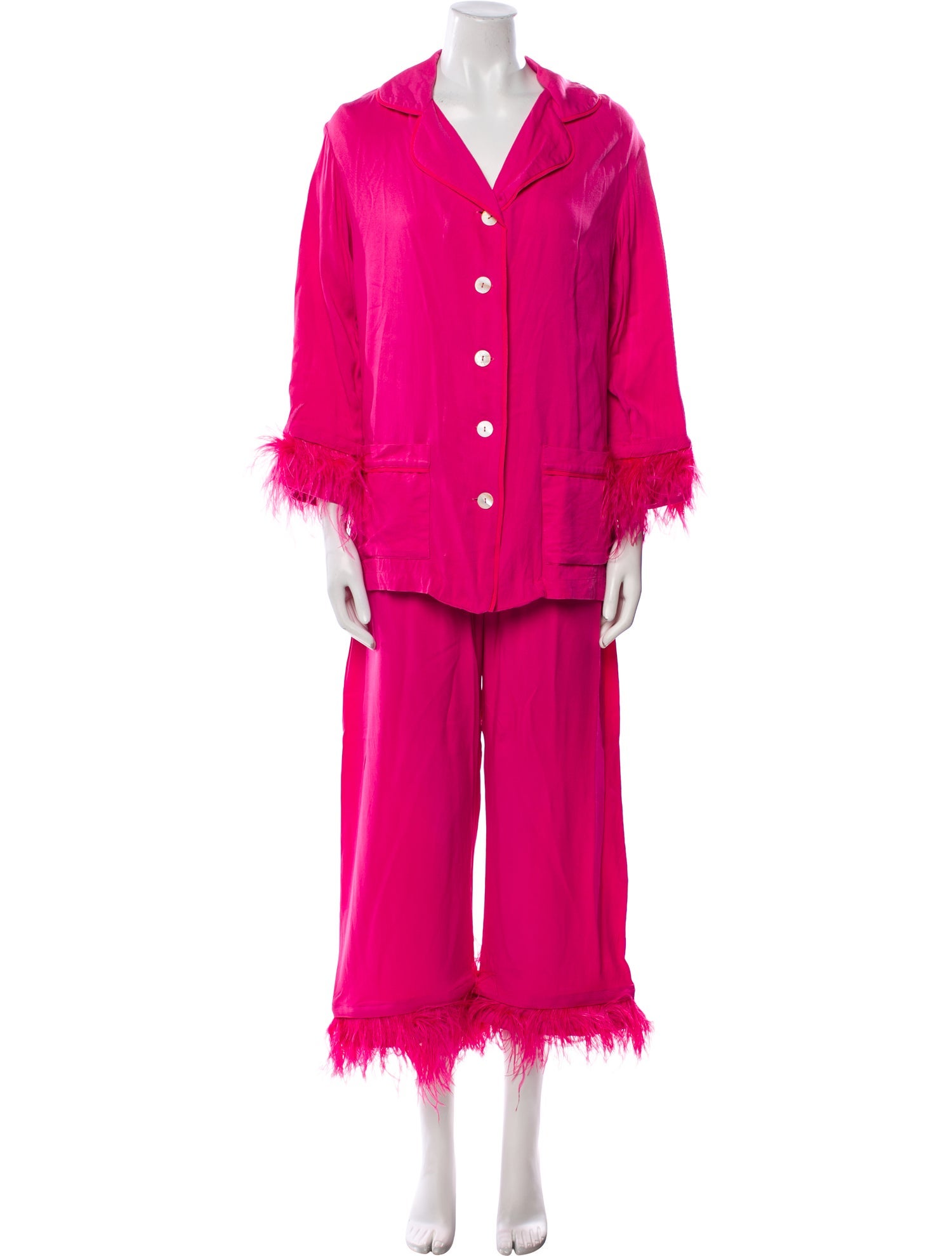Sleeper Feather Trim Pajamas