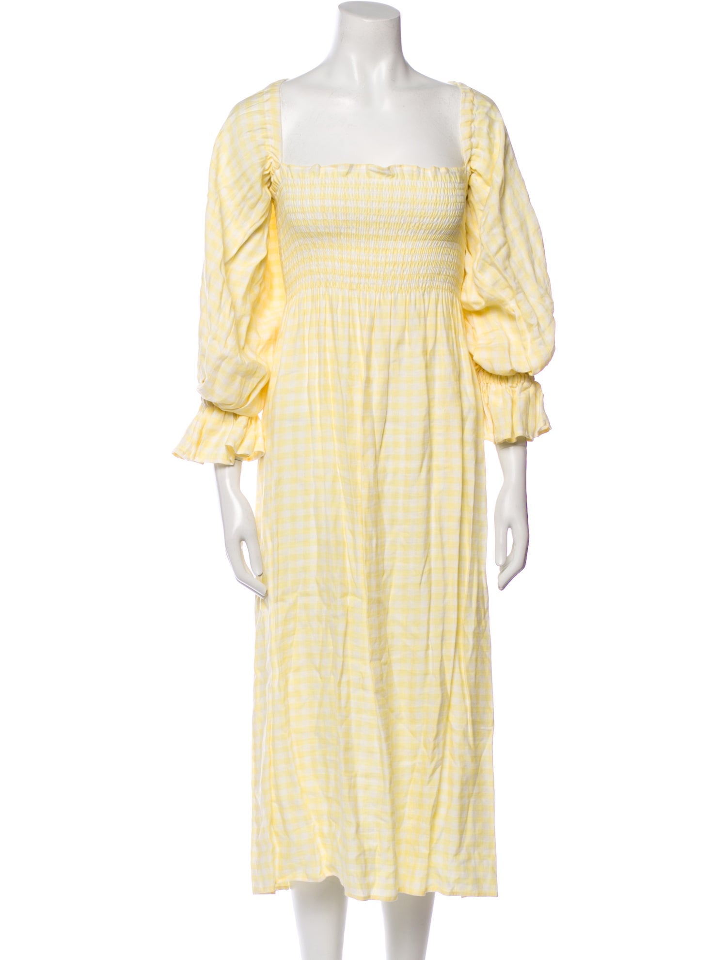 Sleeper Plaid Print Midi Length Dress