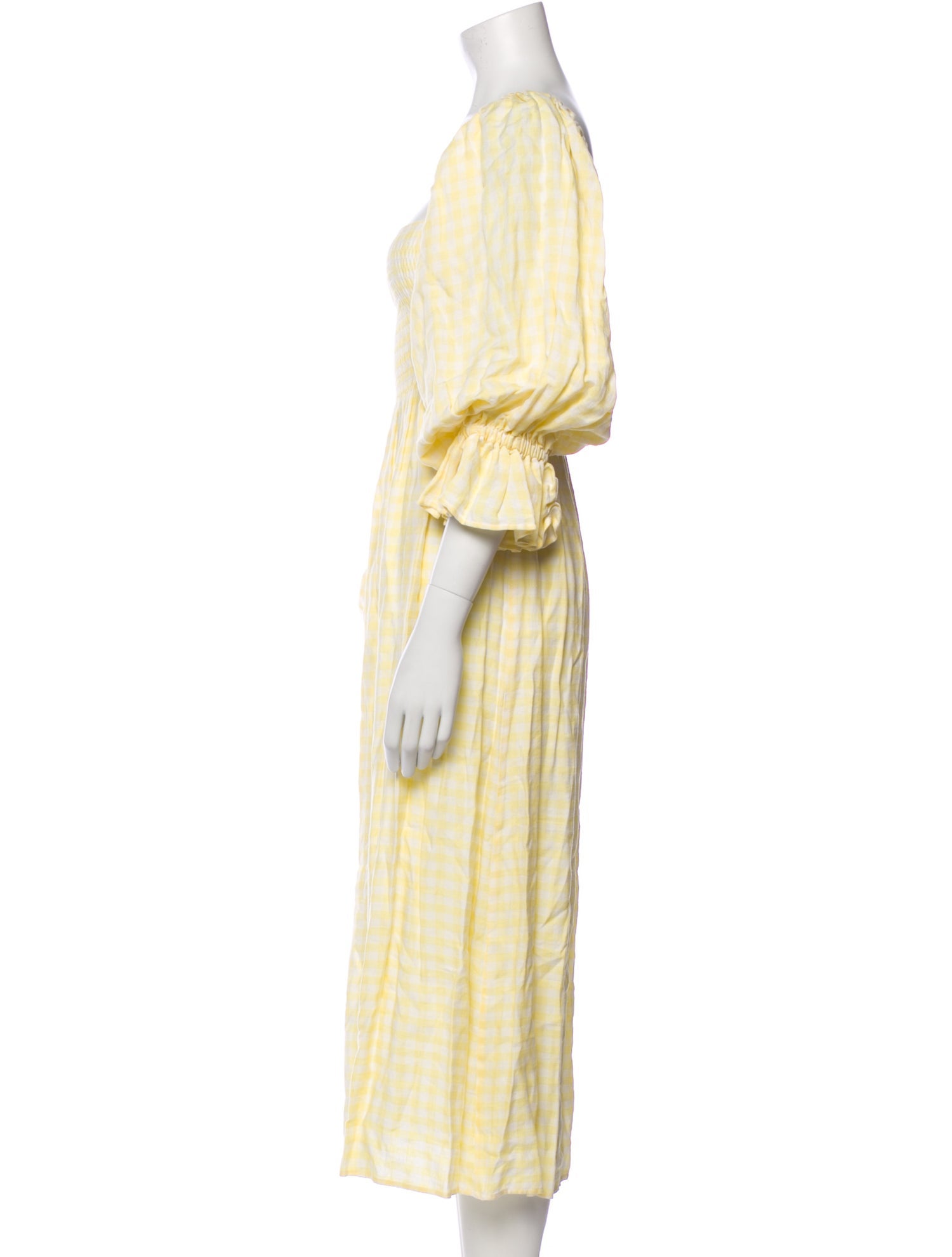 Sleeper Plaid Print Midi Length Dress