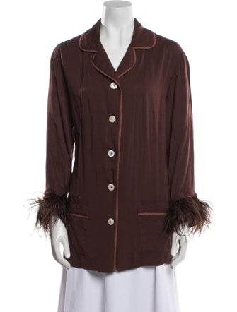 Sleeper Feather Trim Pajamas