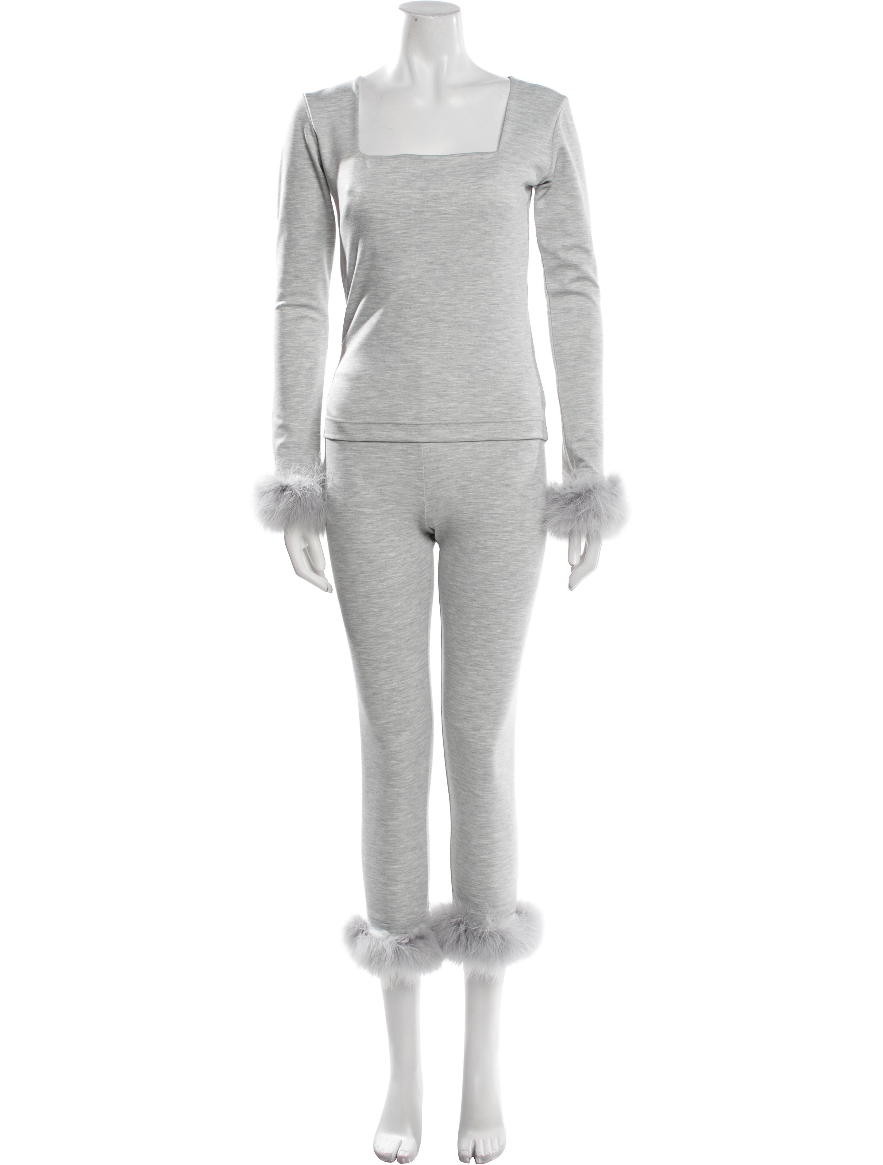 Sleeper Fur Trim Pant Set