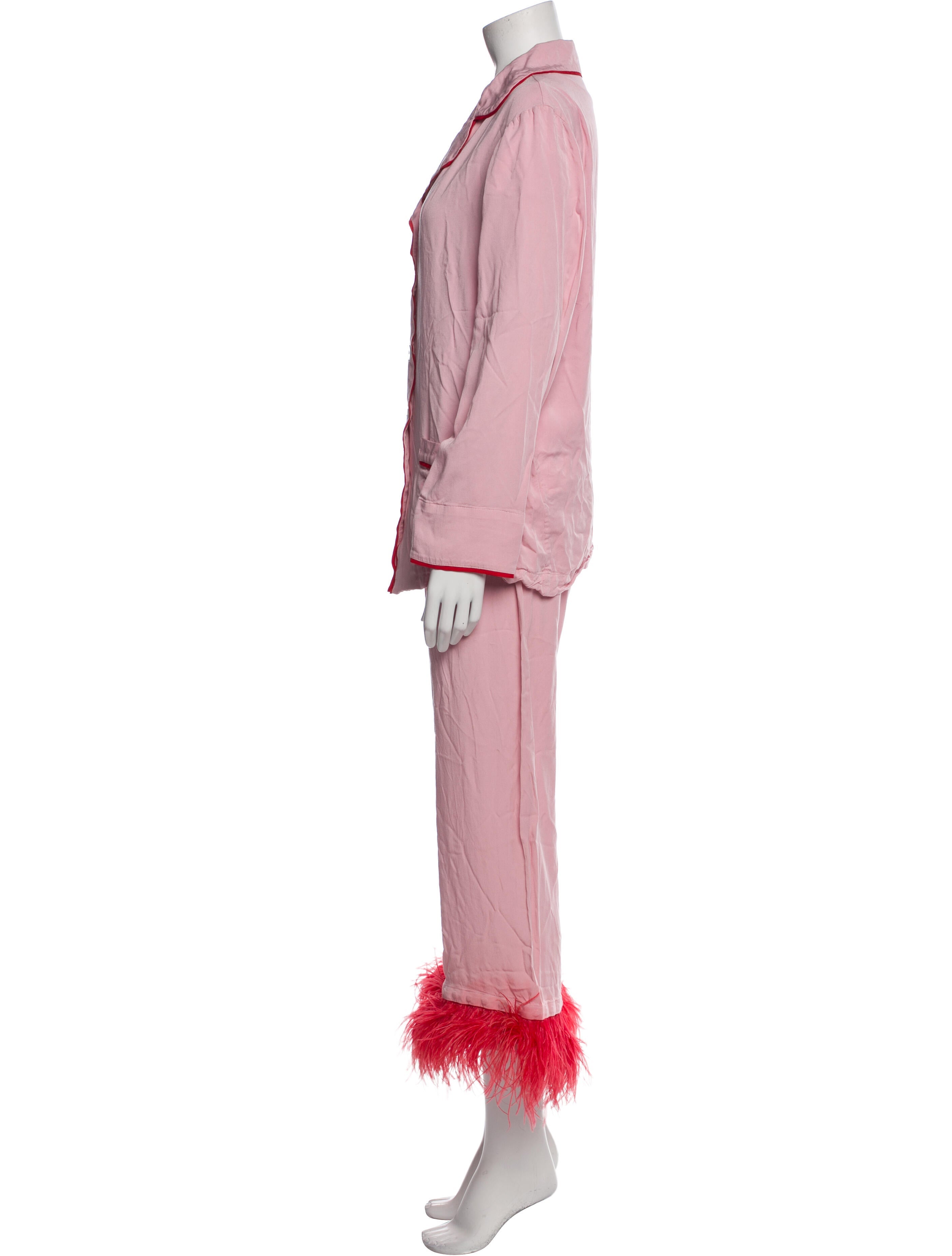 Sleeper Feather Trim Pant Set