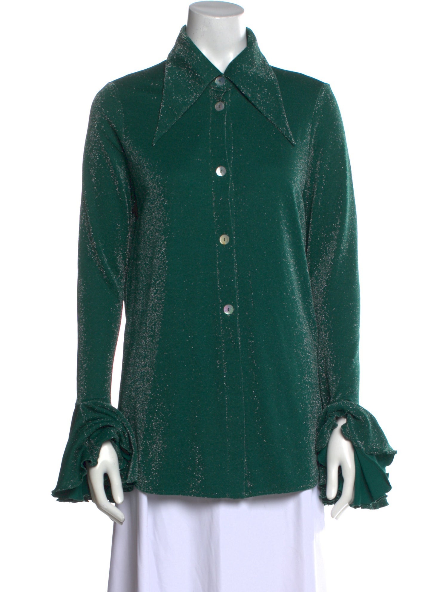 Sleeper Long Sleeve Button-Up Top